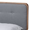 Baxton Studio Natalia Dark Grey Upholstered and Walnut Wood Full Size Platform Bed 167-9410-9437 - alternate 5